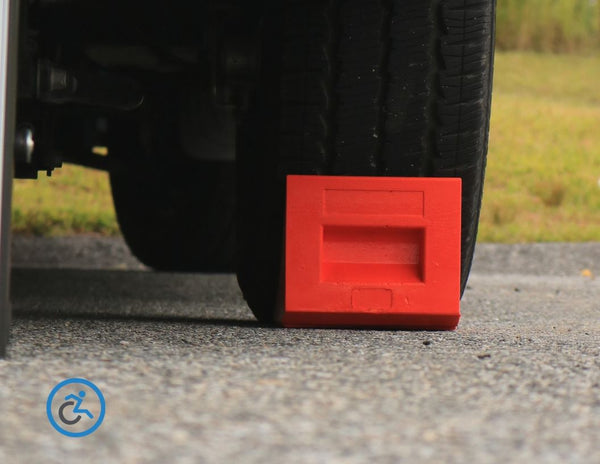 Heavy Duty Urethane Non-Slip Wheel Chocks - Pair